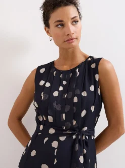 Phase Eight Blue Maxine Spot Jumpsuit