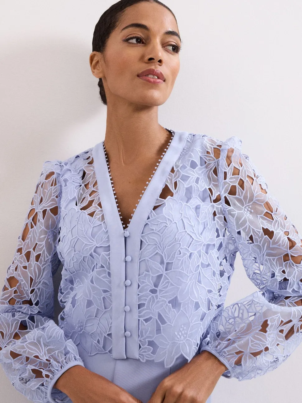Phase Eight Blue Petite Winona Lace Jumpsuit