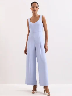 Phase Eight Blue Petite Winona Lace Jumpsuit
