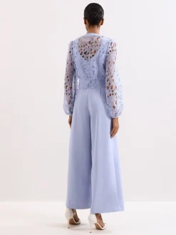 Phase Eight Blue Winona Lace Jumpsuit
