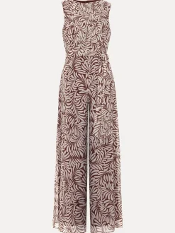 Phase Eight Brown Janine Leaf Jumpsuit