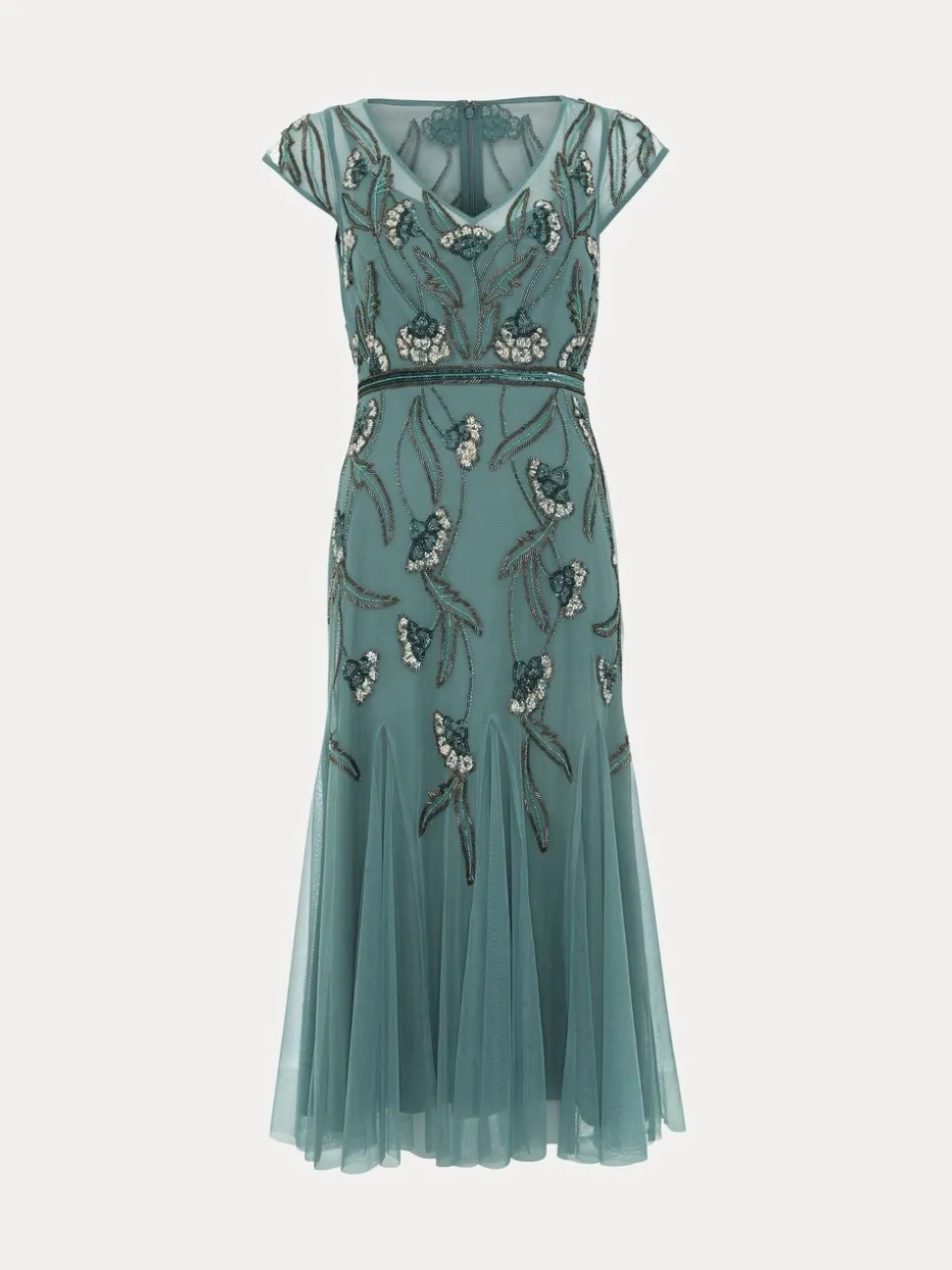 Phase Eight Green Evonne Beaded Dress