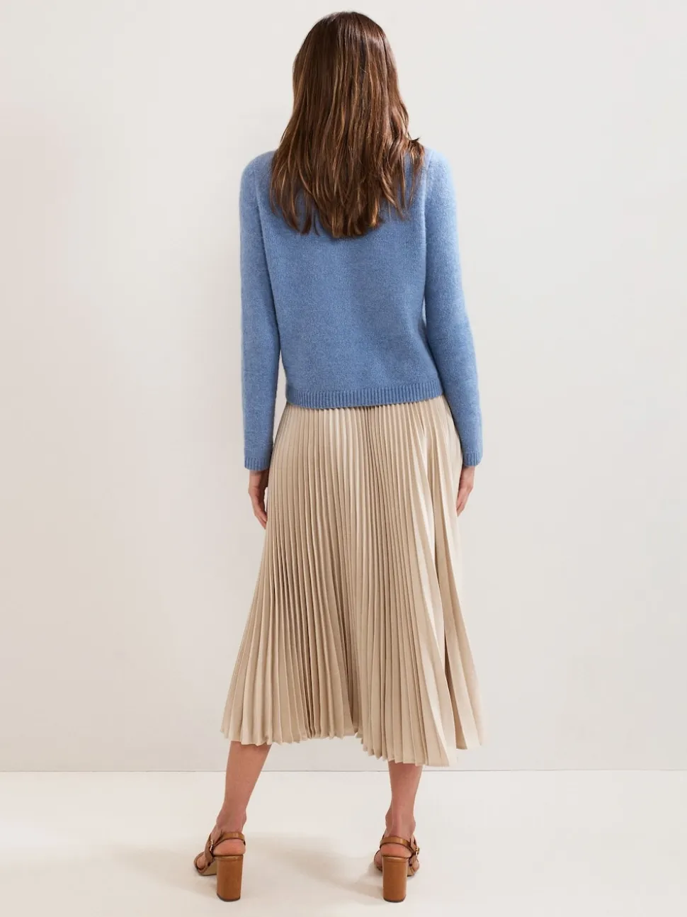 Phase Eight Natural Sybilla Midi Skirt