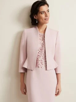 Phase Eight Pink Daisy Peplum Jacket