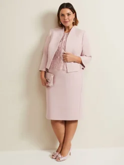 Phase Eight Pink Daisy Peplum Jacket