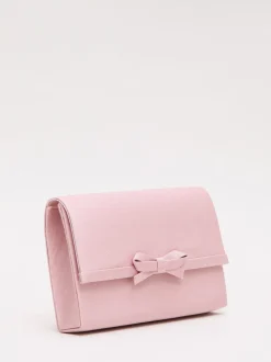Phase Eight Pink Grosgrain Bow Clutch