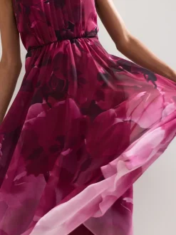 Phase Eight Purple Bethany Floral Print Dress