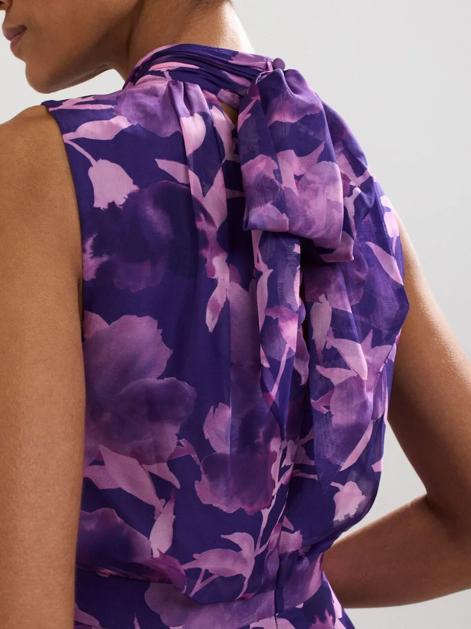 Phase Eight Purple Lucinda Spot Dress