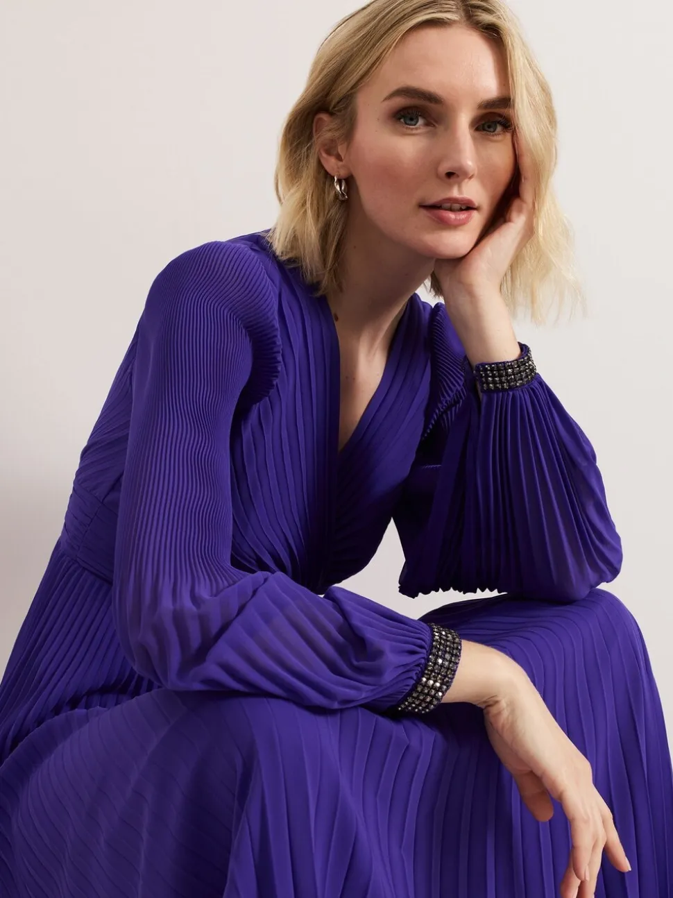 Phase Eight Purple Vila Beaded Dress