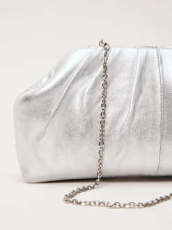 Phase Eight Silver Pouch Clutch Bag