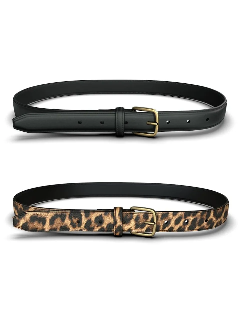 PIECES Black Belts 2 Pack