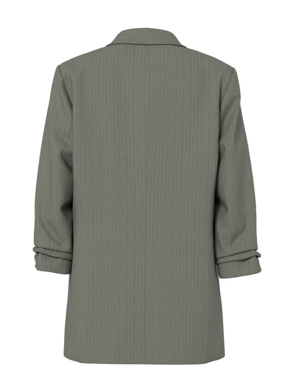 PIECES Green 3/4 Sleeve Pinstripe Blazer
