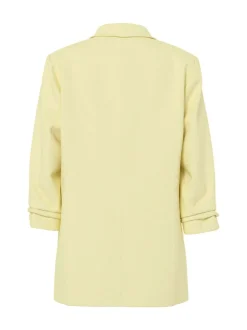 PIECES Yellow 3/4 Sleeve Blazer