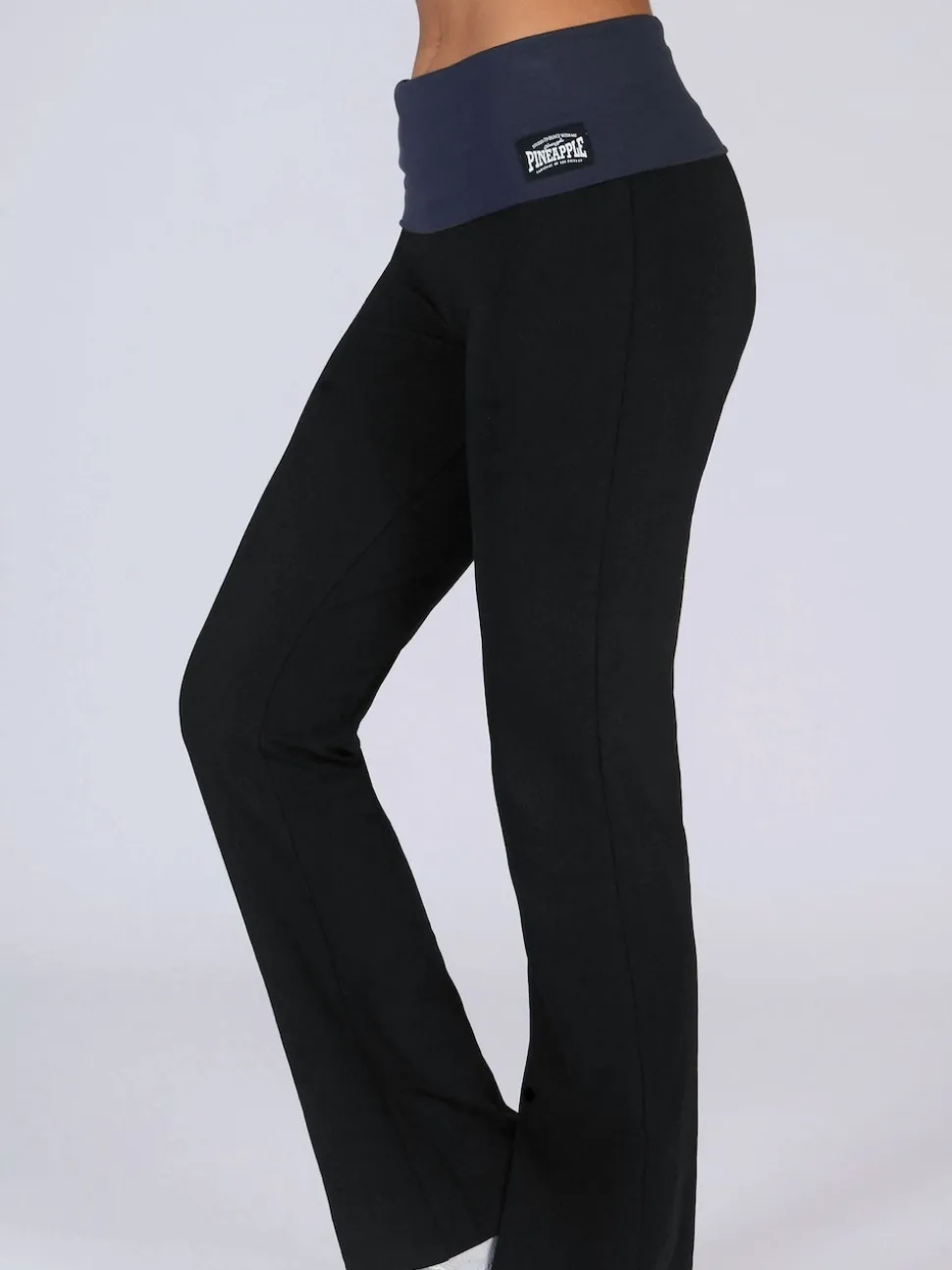 Pineapple Black charcoal Womens Fold Waistband Jersey Trousers