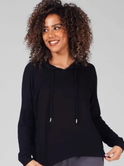 Pineapple Black Dip Hem Hoodie