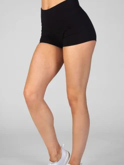 Pineapple Black High Band Hotpant Shorts