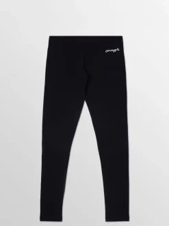 Pineapple Black Petite Womens Wide Waistband Leggings