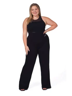Pineapple Black Viscose Jersey Joggers