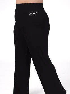 Pineapple Black Viscose Jersey Joggers