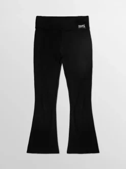 Pineapple Black Womens Fold Waistband Jersey Trousers
