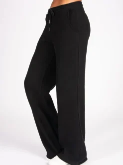 Pineapple Black Womens Super Cosy Wide Leg Joggers