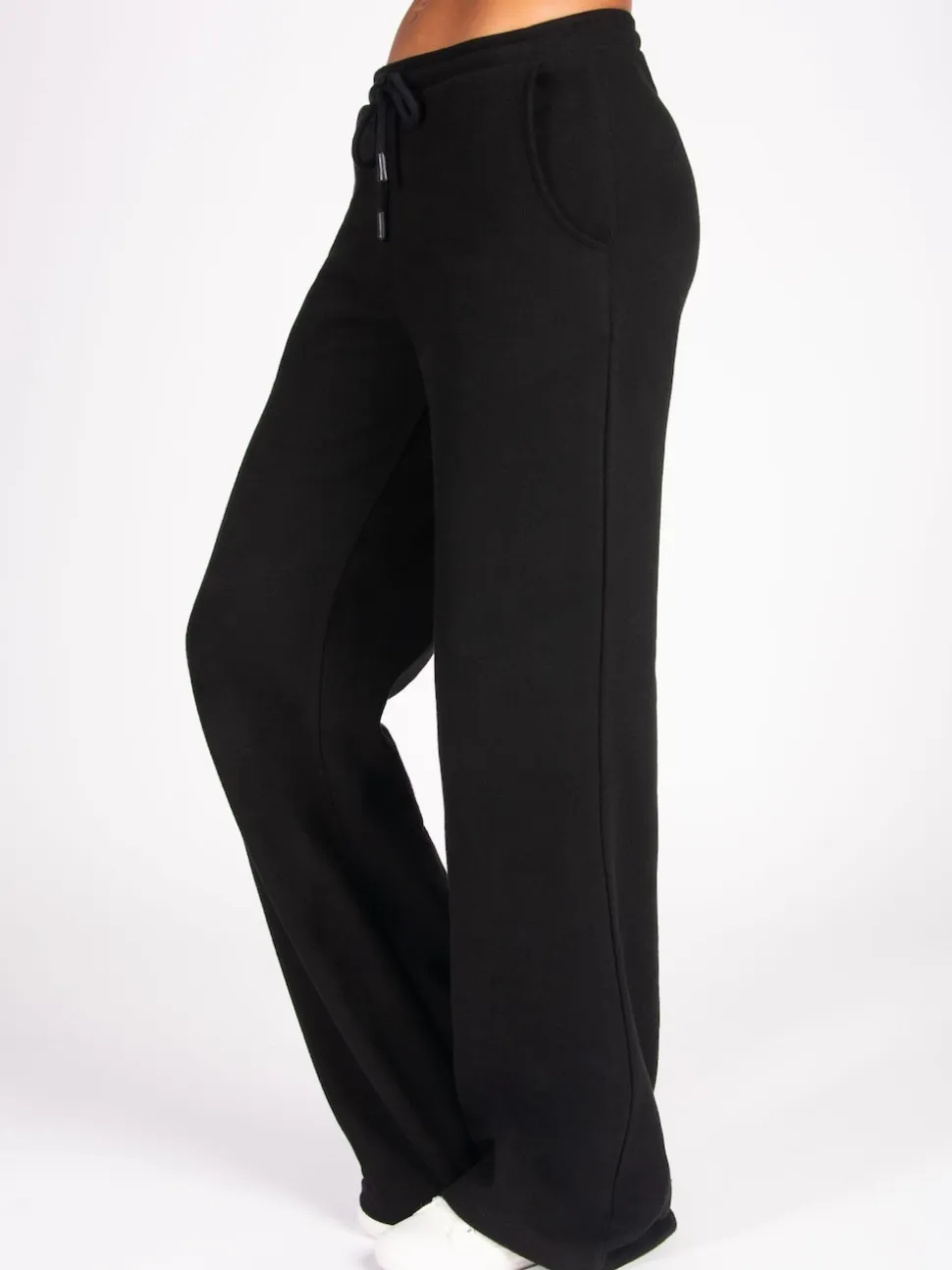 Pineapple Black Womens Super Cosy Wide Leg Joggers