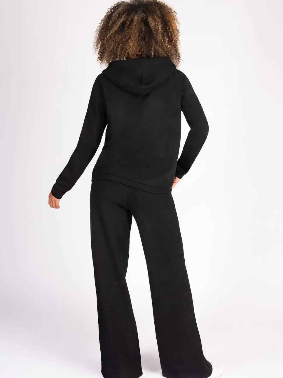 Pineapple Black Womens Super Cosy Wide Leg Joggers