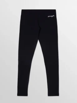 Pineapple Black Womens Wide Waistband Leggings