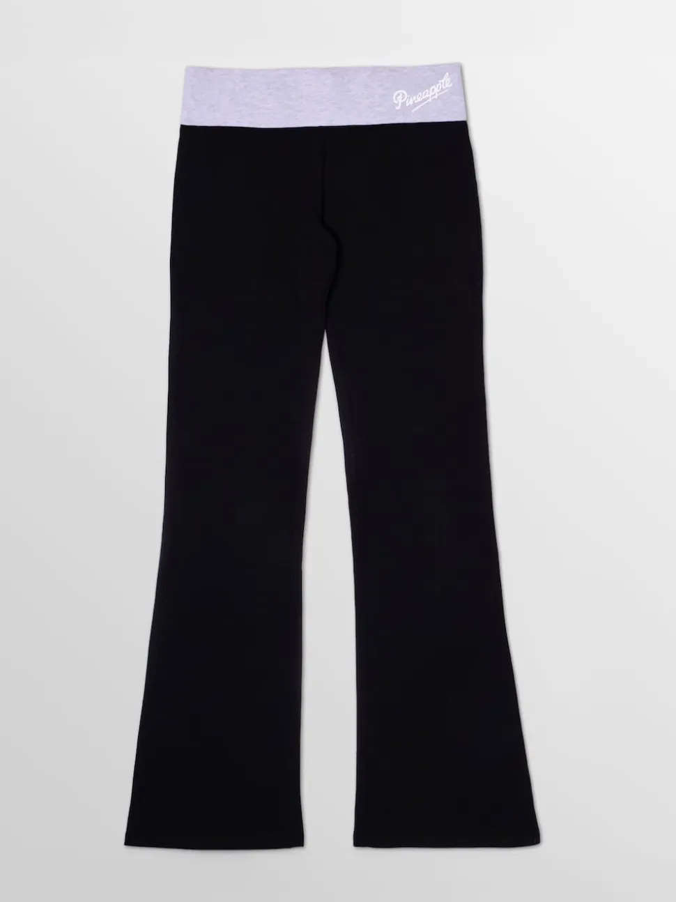 Pineapple Black/Grey Womens Contrast Band Bootcut Jersey Trousers