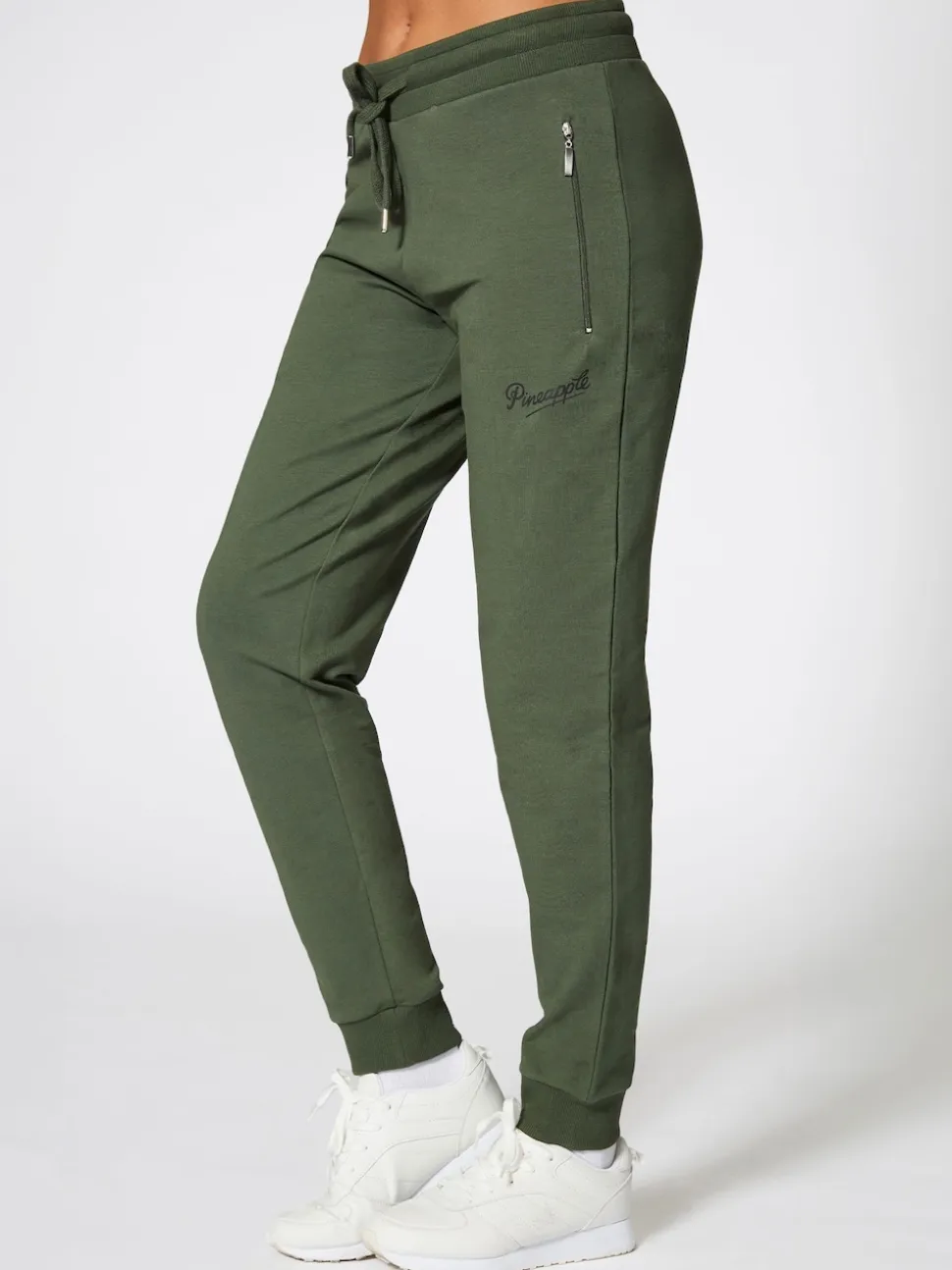 Pineapple Forest Green Skinny Zip Joggers