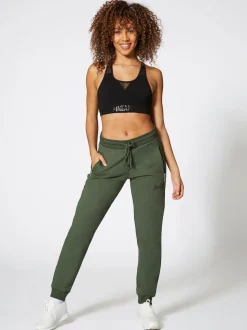 Pineapple Forest Green Skinny Zip Joggers