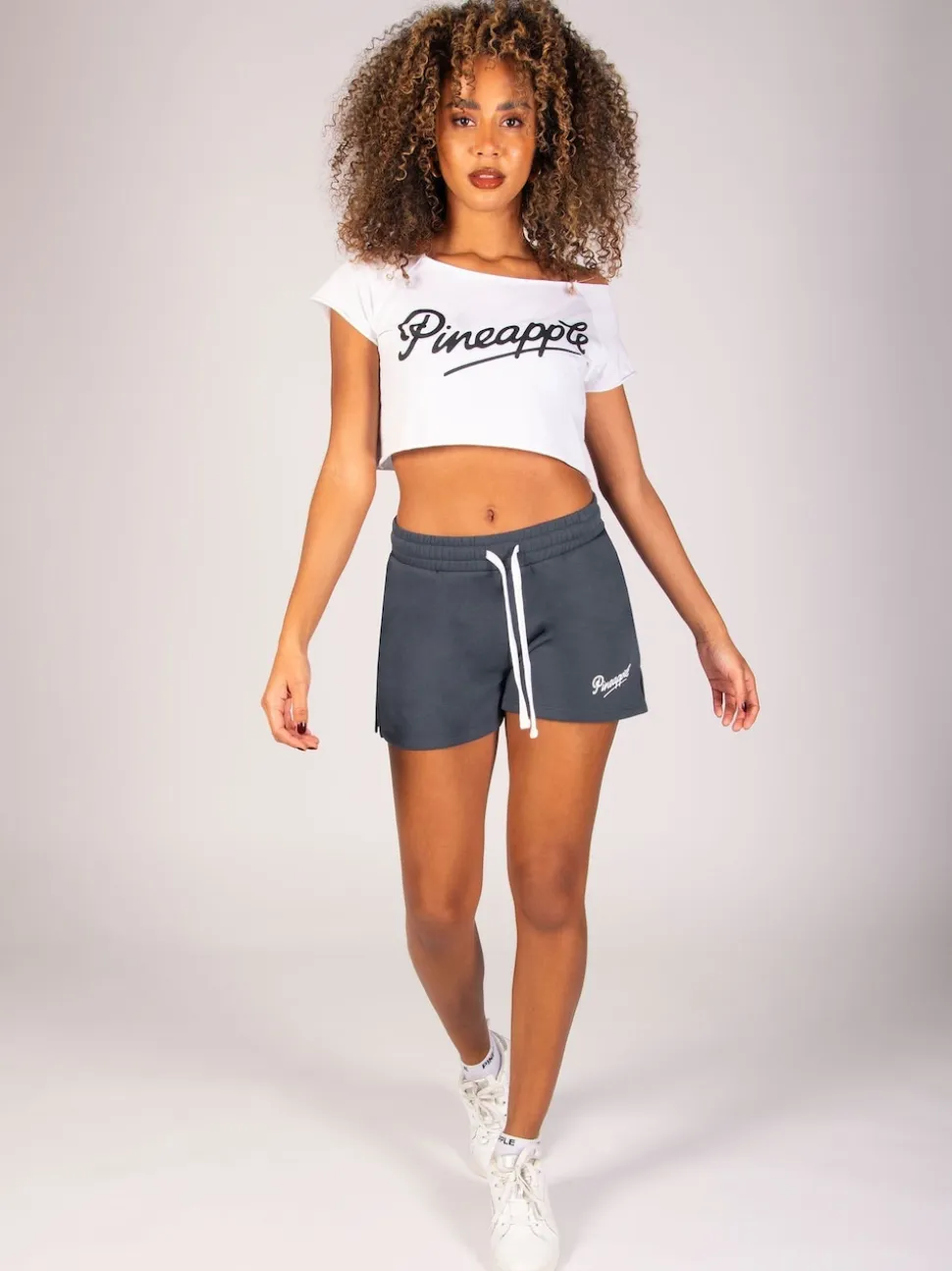 Pineapple Grey Retro Shorts