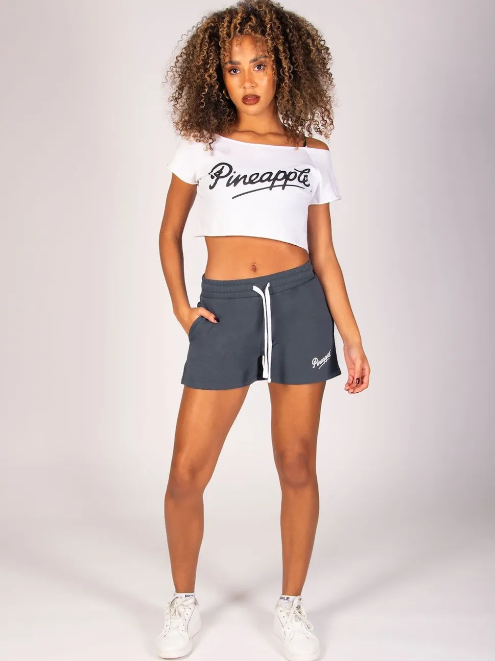 Pineapple Grey Retro Shorts