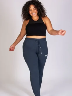 Pineapple Grey Skinny Zip Joggers