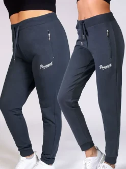 Pineapple Grey Skinny Zip Joggers