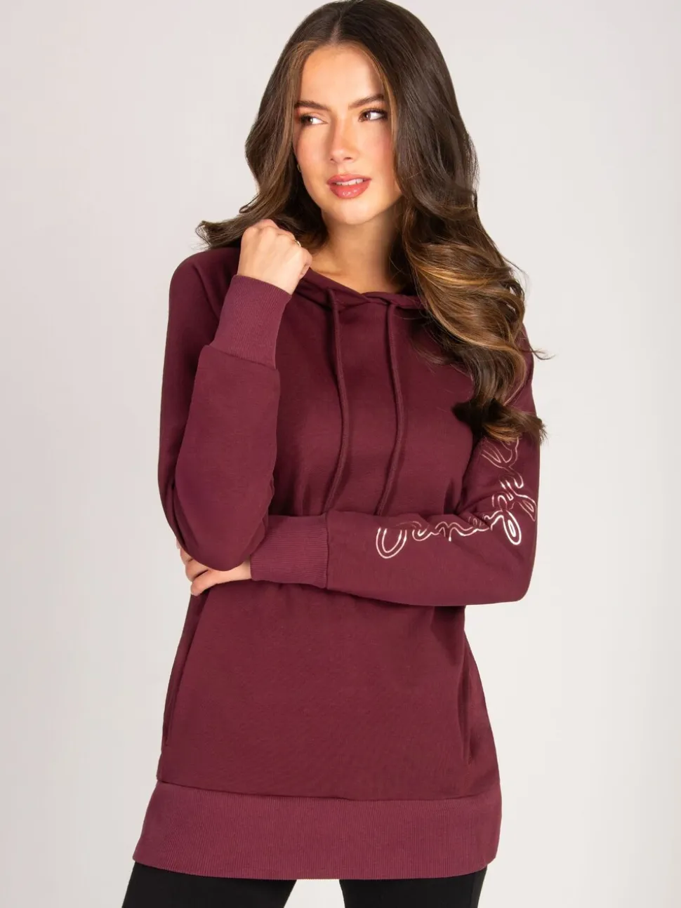 Pineapple Red Longline Hoodie