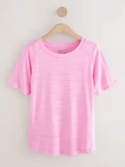 Pink Active Crew Neck Lightweight Short Sleeve T-Shirt
