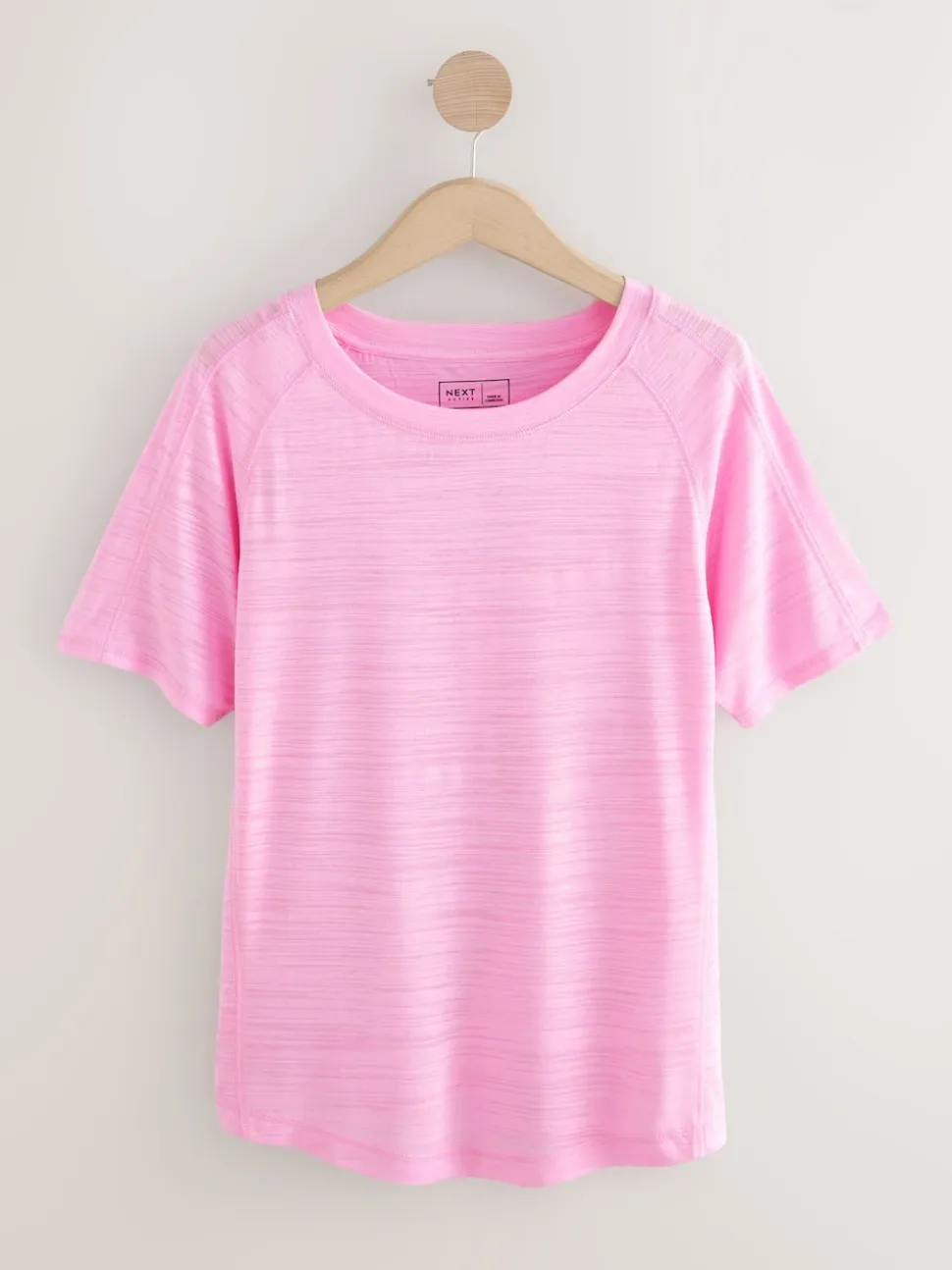 Pink Active Crew Neck Lightweight Short Sleeve T-Shirt