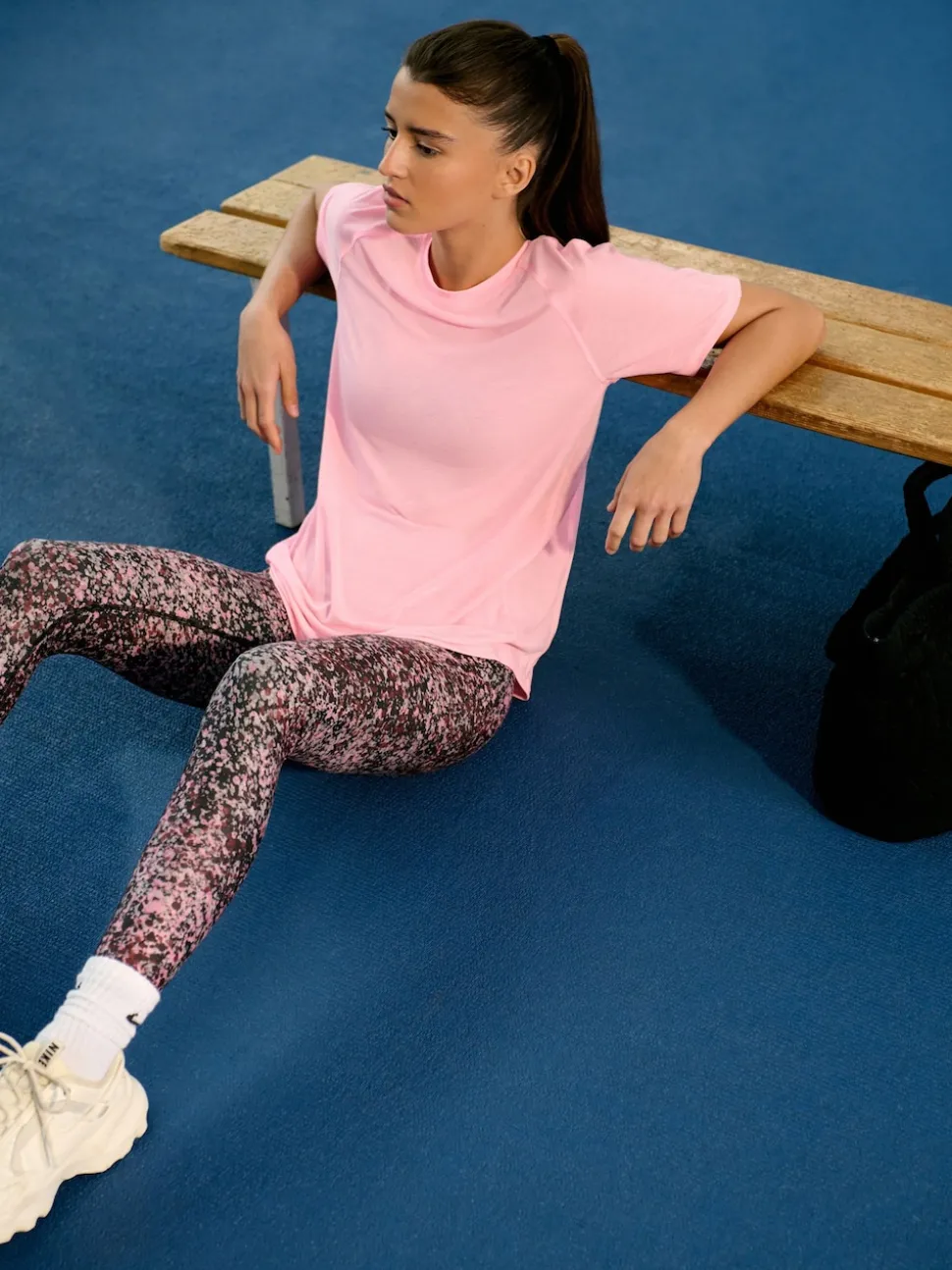 Pink Active Crew Neck Short Sleeve T-Shirt