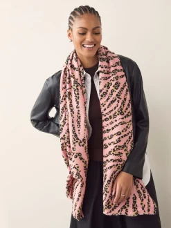 Pink Animal Midweight Scarf