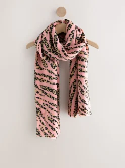 Pink Animal Midweight Scarf