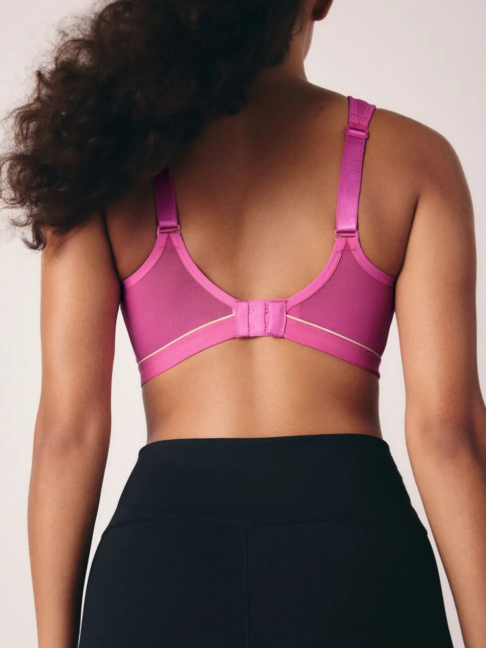 Pink B-G Active Sports High Impact Dry Tech Non Pad Bra
