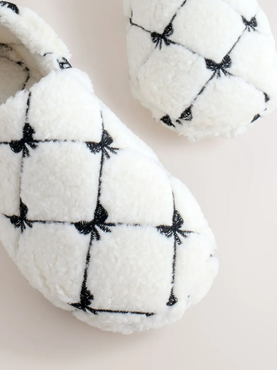 Pink Bow Borg Shoot Slippers