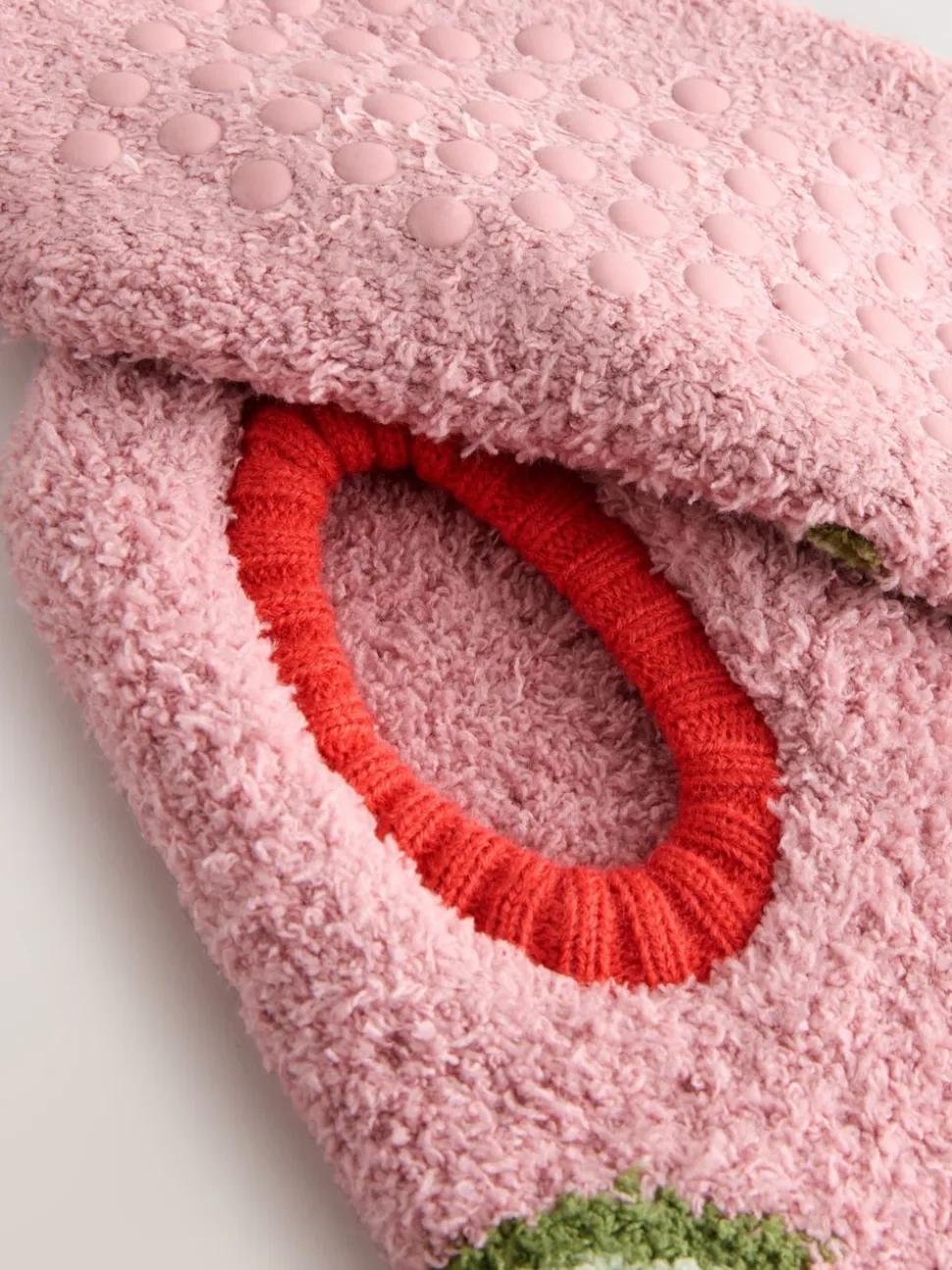 Pink Cherries Print Cosy Footsie Socks 1 Pack