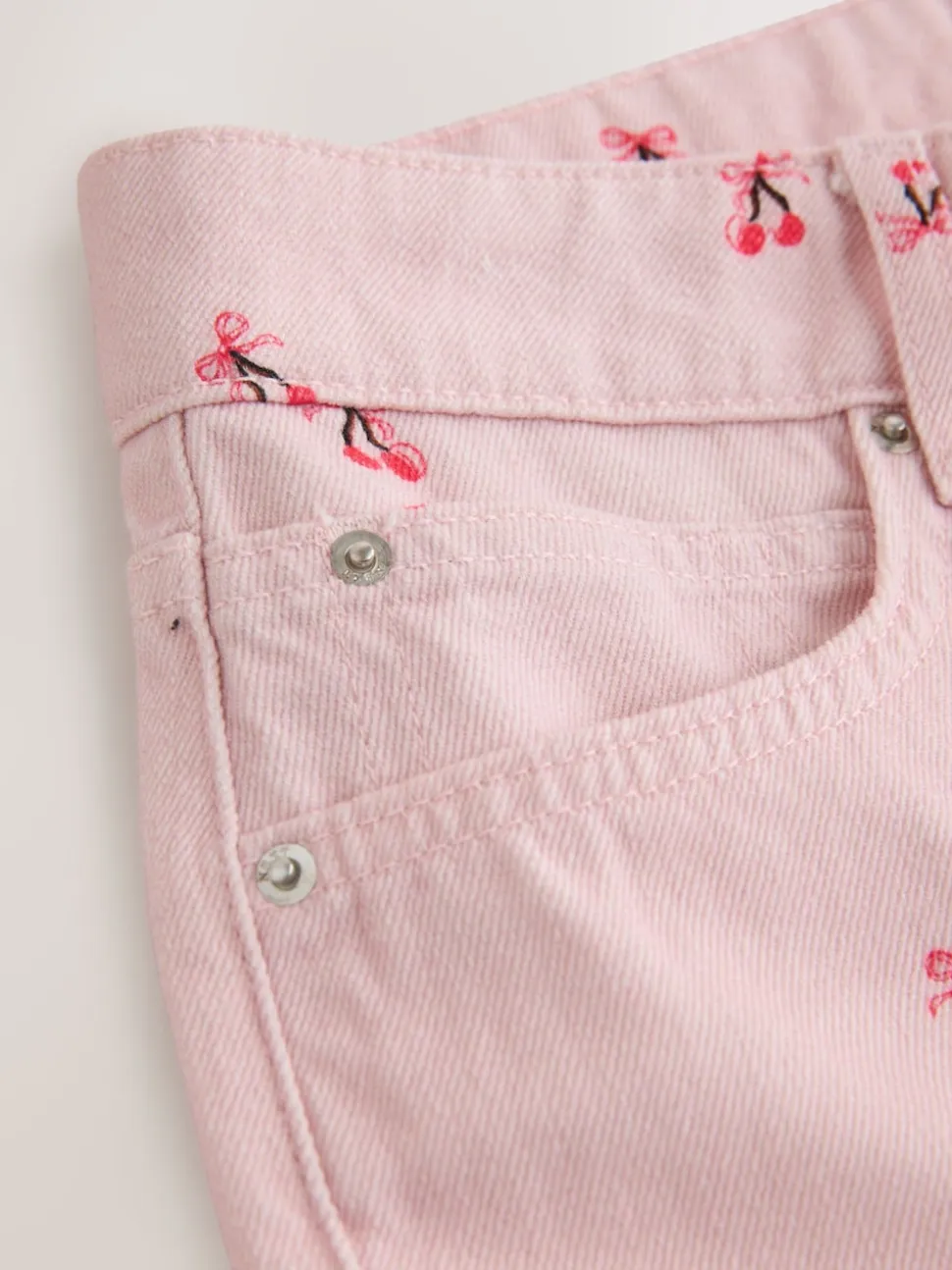 Pink Cherry Straight Leg Jeans