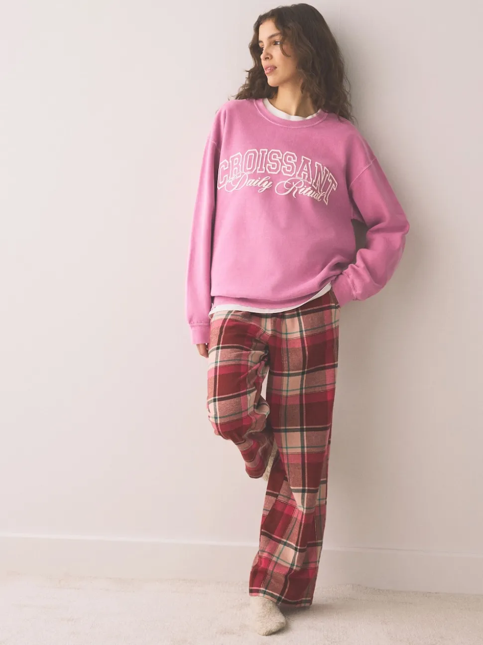 Pink Croissant Sweatshirt