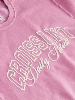 Pink Croissant Sweatshirt