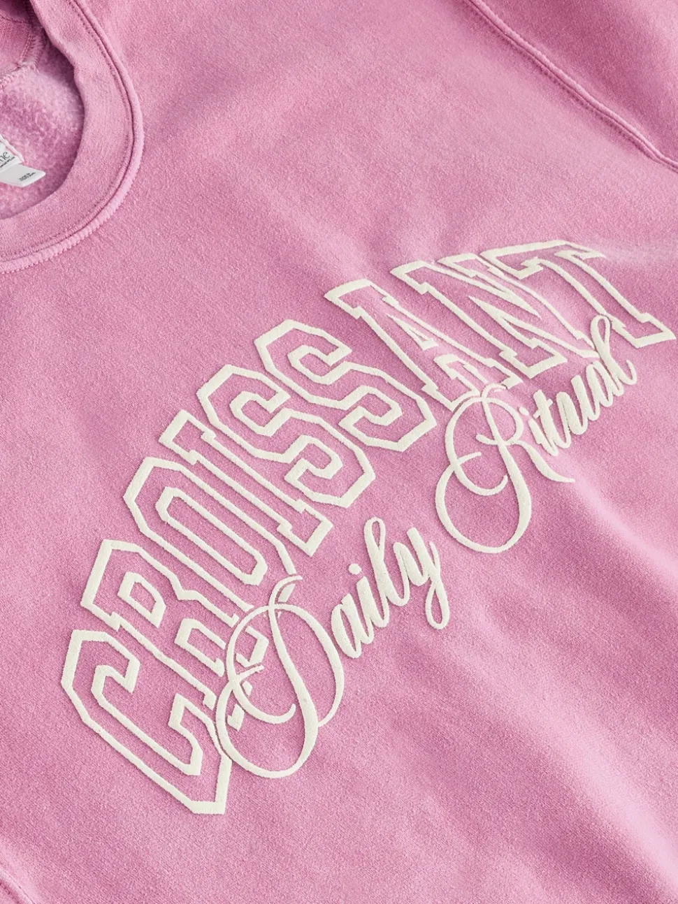 Pink Croissant Sweatshirt