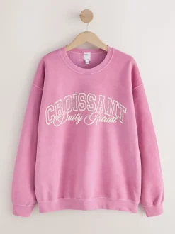 Pink Croissant Sweatshirt