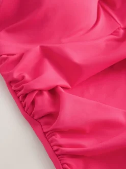 Pink F-K Ultimate Support Tummy Control Wired Bandeau Swimsuit